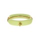 Bracelete Acrílico Fé Dourado com Verde Lima 78mm