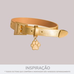 Pingente Patinha Ouro com Resina Pérola 27mm
