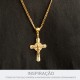 Pingente Crucifixo São Bento Ouro 51mm