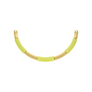 Base para Colar Ouro com Aplique Verde Lima Intense 123mm