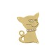 Pingente Gato Ouro com Strass 59mm