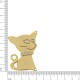 Pingente Gato Ouro com Strass 59mm