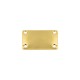 Placa Retangular Ouro 25mm