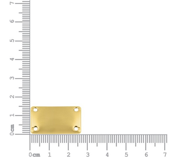 Placa Retangular Ouro 25mm