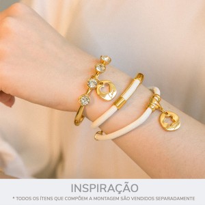 Pulseira Ouro com Strass 67mm