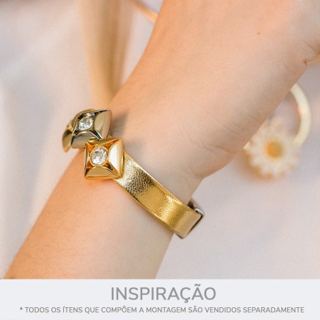 Tira Chata Dourada 10mm