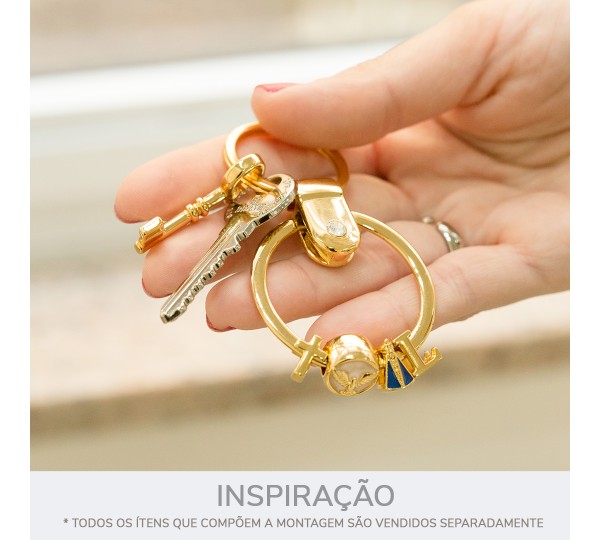 Passador Cruz Ouro 10mm