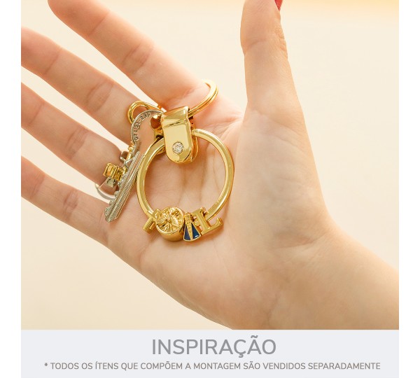 Pingente Chave Be Brave Niquel 47mm