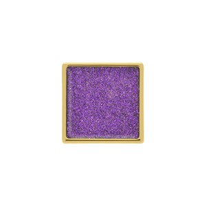 Passador Ouro com Resina Violeta 26mm