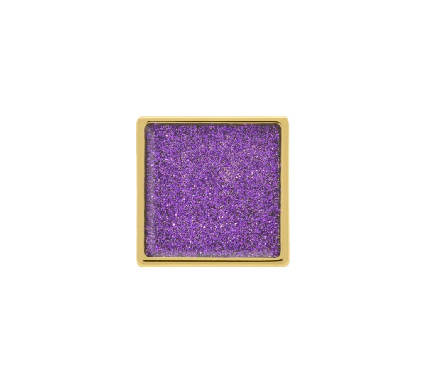 Passador Ouro com Glitter Violeta 26mm