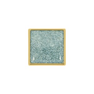 Passador Ouro com Glitter Azul 26mm