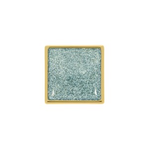 Passador Ouro com Resina Azul 26mm