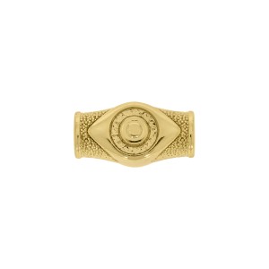 Passador Olho Grego Ouro com Resina e Strass 19mm