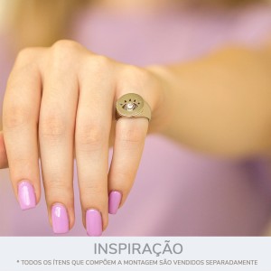 Anel Olho Grego Níquel com Strass Abertura 16mm