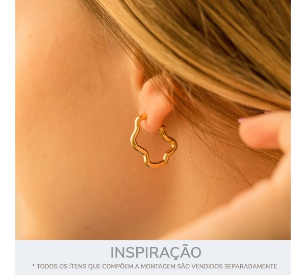 Brinco Orgânico Ouro 22mm