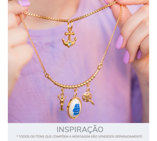 Pingente Iemanjá Ouro 20mm