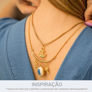 Pingente Medalha Coragem Ouro 25mm