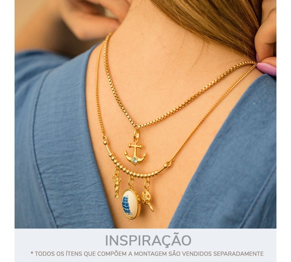 Pingente Ferramenta de Oxum Ouro 20mm