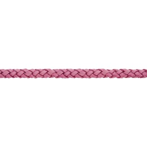 Tira Redonda Rosa Pink de Couro Sintético Estonado 5mm