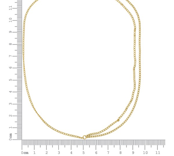 Corrente Dupla para Colar Ouro 50cm