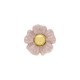 Base para Brinco Flor Ouro com Aplique Rosa Perolizado 25mm
