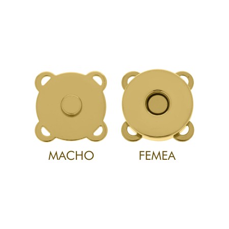 Botão Imã para Costura New Dourado 22mm
