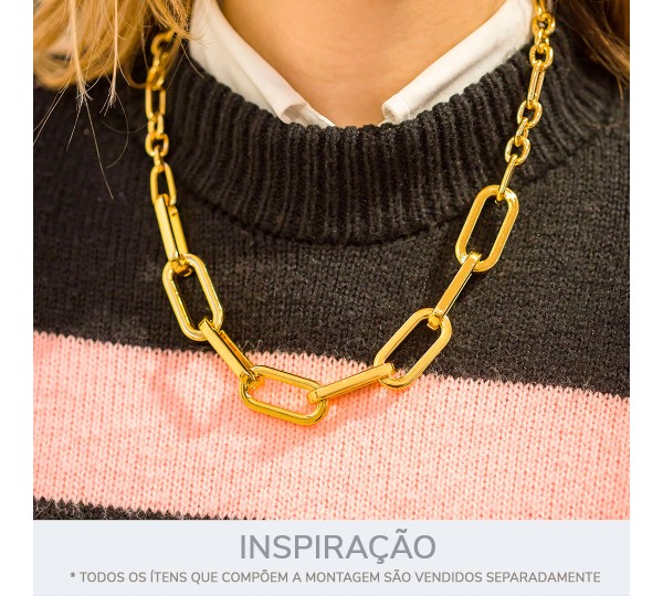 Montagem de Corrente Ouro com 8 Elos