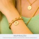 Pulseira Ouro com Strass Light Peach 67mm