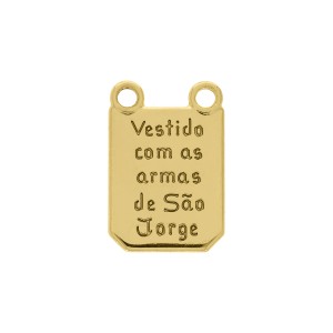 Pingente Escapulário São Jorge Ouro 22mm