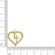 Pingente Coração com Cruz Ouro 26mm