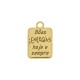 Pingente Boas Energias Ouro com Pedra Rosa Quartzo 21mm