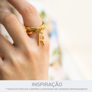 Anel em X Ouro Abertura 18mm