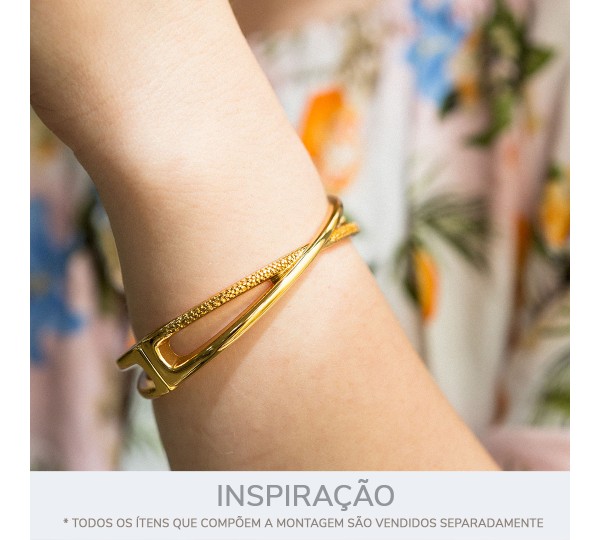 Pulseira Dupla Ouro 68mm