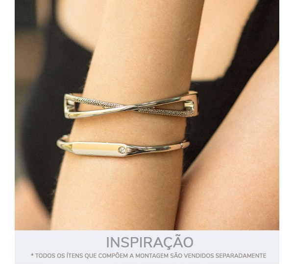 Pulseira Dupla Níquel 68mm
