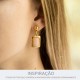Pingente Boas Energias Ouro com Pedra Rosa Quartzo 21mm