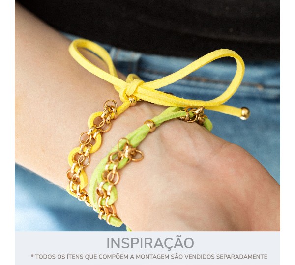Tira Camurça Amarela 3mm