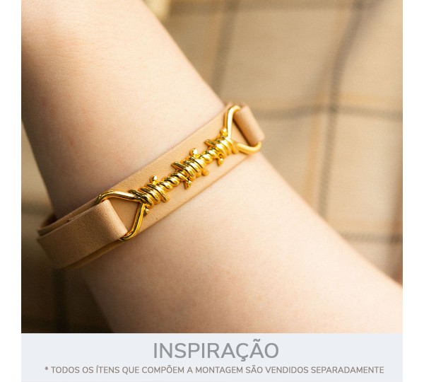 Passa Tira de Arame Farpado Ouro 52mm