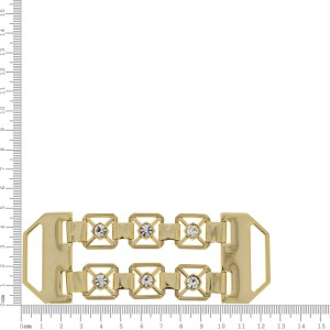 Montagem para Pulseira Vazada Ouro com Strass 125mm