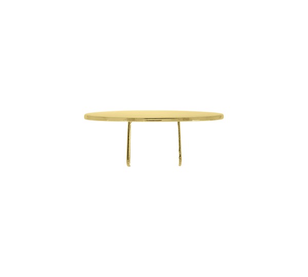 Placa Oval Ouro com Garra 45mm