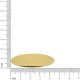 Placa Oval Ouro com Garra 45mm