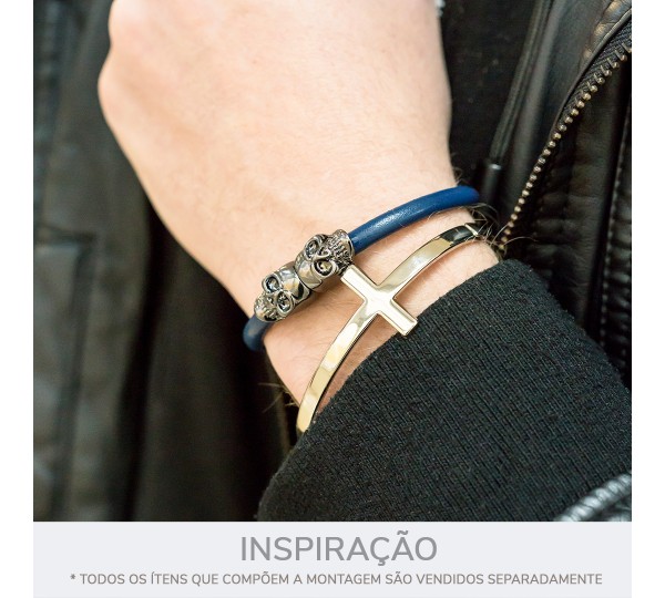 Base para Pulseira Cruz Ouro 73mm