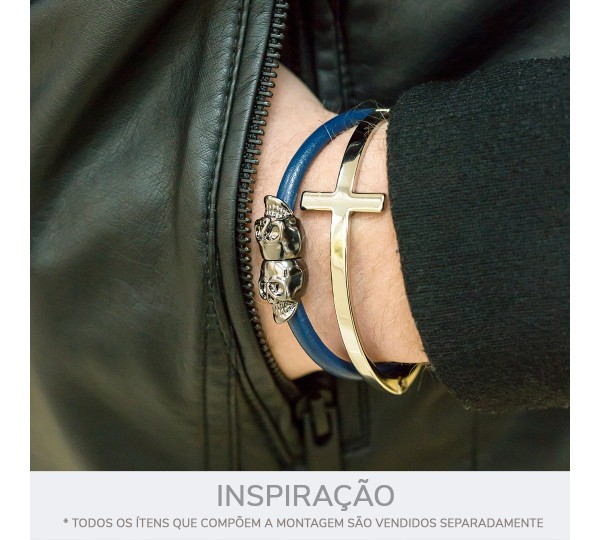 Base para Pulseira Cruz Níquel 73mm