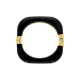 Pulseira Quadrada Ouro com Aplique Preto 78mm