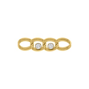 Bridão Elos Ouro com Strass 81mm