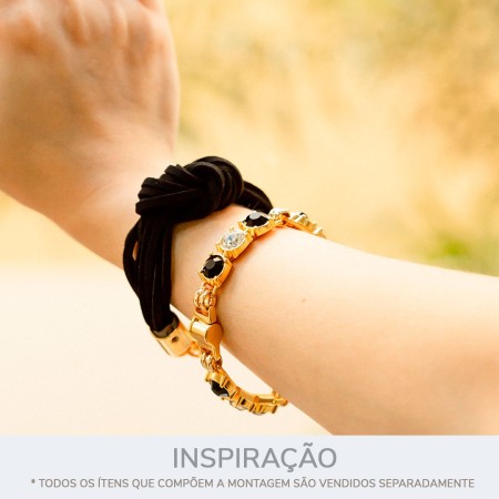 Tira Camurça Preta 3mm