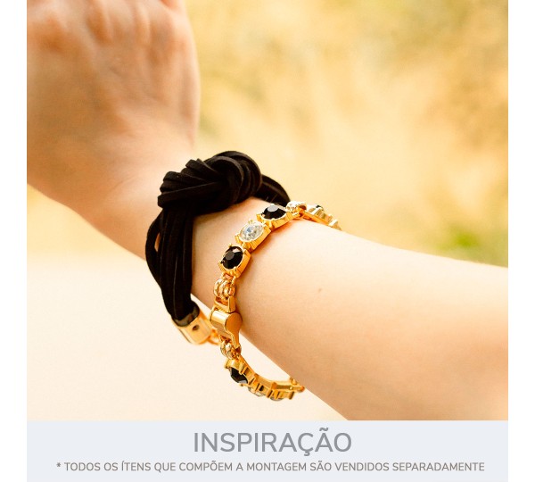Tira Camurça Preta 3mm