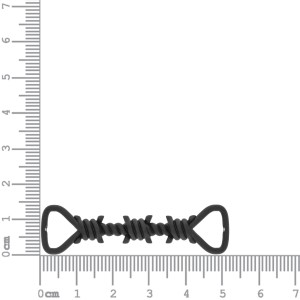 Passa Tira de Arame Farpado Preto Fosco 52mm