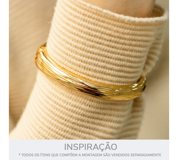 Pulseira Texturizada Ouro 72mm