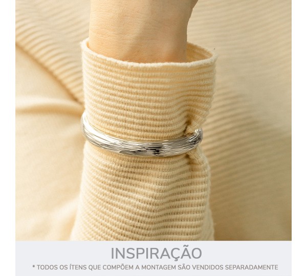 Pulseira Texturizada Níquel 72mm