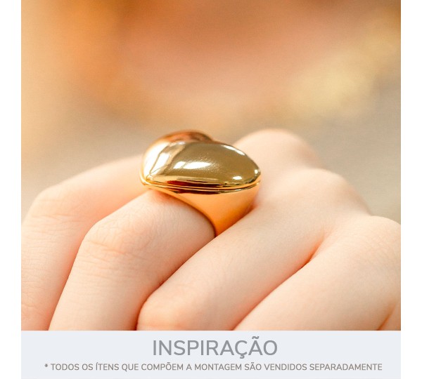 Anel de Coração Níquel N°21